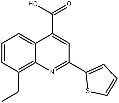 8-ethyl-2-(2-thienyl)quinoline-4-carboxylic acid Struktur