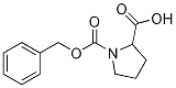 1-(benzyloxycarbonyl)pyrrolidine-2-carboxylic acid Struktur