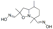 2,4,7-Trimethyl-3,3a,4,5,6,7-hexahydro-2H-isoxazolo[2,3-a]pyridine-2,7-dicarbaldehyde dioxime Struktur