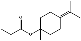 1-methyl-4-(1-methylethylidene)cyclohexyl propionate Struktur