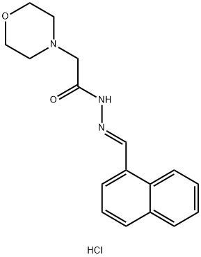 4-Morpholineacetic acid, 2-(1-naphthylmethylene)hydrazide, hydrochlori de Struktur