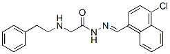 N-[(4-chloronaphthalen-1-yl)methylideneamino]-2-(phenethylamino)acetam ide Struktur