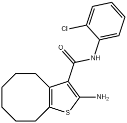 2-AMINO-N-(2-CHLOROPHENYL)-4,5,6,7,8,9-HEXAHYDROCYCLOOCTA[B]THIOPHENE-3-CARBOXAMIDE Struktur