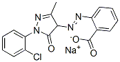 2-[[[1-(2-Chlorophenyl)-4,5-dihydro-3-methyl-5-oxo-1H-pyrazol]-4-yl]azo]benzoic acid sodium salt Struktur