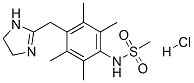 N-[4-(4,5-dihydro-1H-imidazol-2-ylmethyl)-2,3,5,6-tetramethyl-phenyl]m ethanesulfonamide hydrochloride Struktur