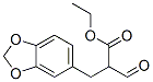 ethyl alpha-formyl-1,3-benzodioxole-5-propanoate Struktur