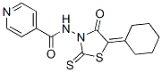 N-(5-Cyclohexylidene-4-oxo-2-thioxo-3-thiazolidinyl)-4-pyridinecarboxamide Struktur