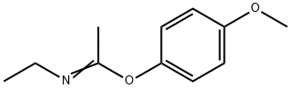 Ethanimidic acid, N-ethyl-, 4-methoxyphenyl ester (9CI) Struktur