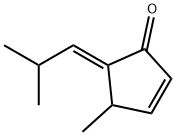 2-Cyclopenten-1-one, 4-methyl-5-(2-methylpropylidene)-, (5E)- (9CI) Struktur