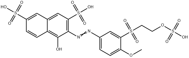 4-Hydroxy-3-[[4-methoxy-3-[[2-(sulfooxy)ethyl]sulfonyl]phenyl]azo]-2,7-naphthalenedisulfonic acid Struktur