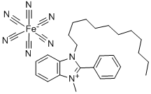 1-Methyl-2-phenyl-3-dodecylbenzimidazolinium ferrocyanide Struktur