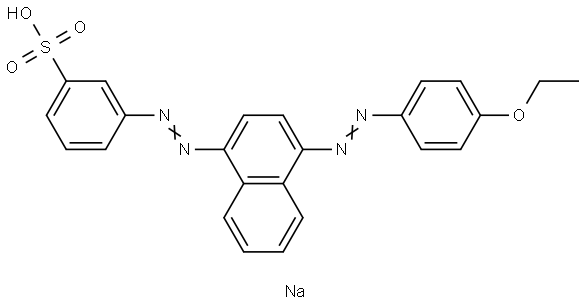 sodium 3-[[4-[(4-ethoxyphenyl)azo]-1-naphthyl]azo]benzenesulphonate Struktur