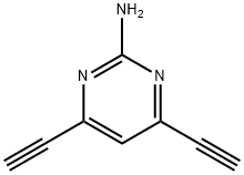 2-Pyrimidinamine, 4,6-diethynyl- (9CI) Struktur