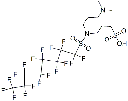 3-[[3-(dimethylamino)propyl][(heptadecafluorooctyl)sulphonyl]amino]propanesulphonic acid Struktur