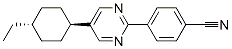 trans-4-[5-(4-ethylcyclohexyl)-2-pyrimidyl]benzonitrile Struktur