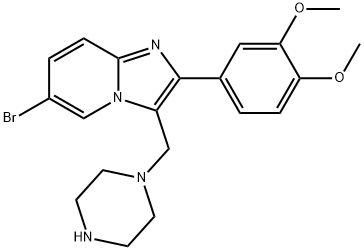 2-(3-METHOXY-PHENYL)-3-PIPERAZIN-1-YLMETHYL-IMIDAZO[1,2-A]PYRIDINE Struktur