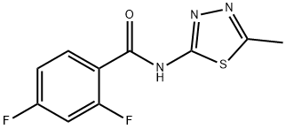 Benzamide, 2,4-difluoro-N-(5-methyl-1,3,4-thiadiazol-2-yl)- (9CI) Struktur