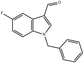 1-benzyl-5-fluoro-1H-indole-3-carbaldehyde Struktur