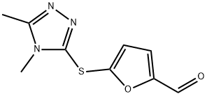 5-[(4,5-DIMETHYL-4H-1,2,4-TRIAZOL-3-YL)SULFANYL]-2-FURALDEHYDE Struktur