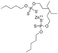 zinc bis(O,O-dipentyl) bis(dithiophosphate) Struktur