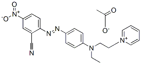 1-[2-[[4-[(2-cyano-4-nitrophenyl)azo]phenyl]ethylamino]ethyl]pyridinium acetate  Struktur