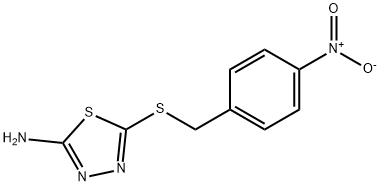 5-{[(4-nitrophenyl)methyl]sulfanyl}-1,3,4-thiadiazol-2-amine Struktur