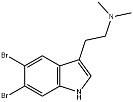 1H-Indole-3-ethanamine, 5,6-dibromo-N,N-dimethyl- Struktur