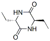 2,5-Piperazinedione,3,6-diethyl-,trans-(9CI) Struktur