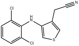 4-(2,6-Dichloroanilino)-3-thiopheneacetonitrile Struktur