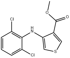 4-(2,6-Dichloroanilino)-3-thiophenecarboxylic Acid Methyl Ester Struktur