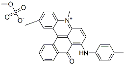 2,5-dimethyl-8-[(4-methylphenyl)amino]-9-oxo-9H-naphth[3,2,1-kl]acridinium methyl sulphate Struktur