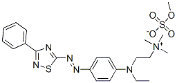 [2-[ethyl[4-[(3-phenyl-1,2,4-thiadiazol-5-yl)azo]phenyl]amino]ethyl]trimethylammonium methyl sulphate Struktur