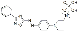 [2-[ethyl[4-[(3-phenyl-1,2,4-thiadiazol-5-yl)azo]phenyl]amino]ethyl]trimethylammonium dihydrogen phosphate Struktur