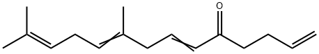 9,13-Dimethyl-1,6,9,12-tetradecatetren-5-one Struktur