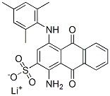 lithium 1-amino-9,10-dihydro-9,10-dioxo-4-[(2,4,6-trimethylphenyl)amino]anthracene-2-sulphonate Struktur