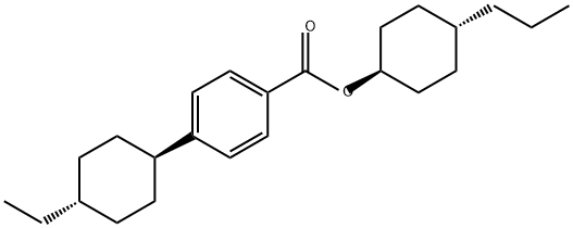 [trans(trans)]-4-propylcyclohexyl 4-(4-ethylcyclohexyl)benzoate Struktur