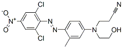 3-[[4-[(2,6-dichloro-4-nitrophenyl)azo]-3-methylphenyl](2-hydroxyethyl)amino]propiononitrile Struktur