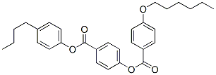 4-(Hexyloxy)benzoic acid 4-[(4-butylphenoxy)carbonyl]phenyl ester Struktur