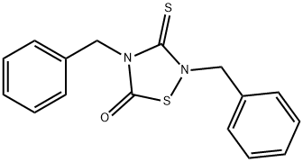 2,4-DIBENZYL-5-OXOTHIADIAZOLIDINE-3-THIONE Struktur