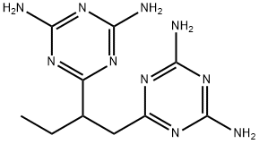 6,6'-(1-ethylethylene)bis(1,3,5-triazine-2,4-diamine) Struktur