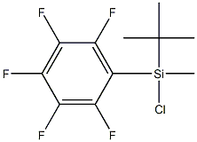 chloro(1,1-dimethylethyl)methyl(pentafluorophenyl)silane Struktur