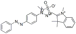 1,3,3-trimethyl-2-[[methyl[4-(phenylazo)phenyl]hydrazono]methyl]-3H-indolium methyl sulphate Struktur