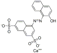 4-[(2-Hydroxy-1-naphthalenyl)azo]-2,7-naphthalenedisulfonic acid calcium salt Struktur