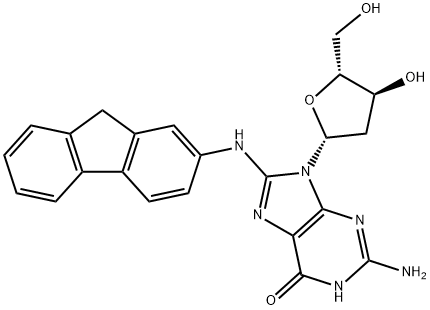 2'-DEOXY-8-(9H-FLUOREN-2-YLAMINO)-GUANOSINE Struktur