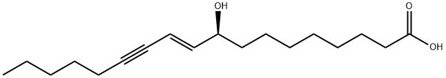 (S,E)-9-Hydroxy-10-octadecen-12-ynoic acid Struktur