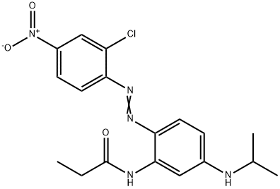 N-[2-[(2-Chloro-4-nitrophenyl)azo]-5-[(1-methylethyl)amino]phenyl]propanamide Struktur