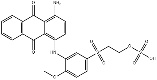 2-[[5-[(1-amino-9,10-dioxo-4-anthryl)amino]-2-methoxyphenyl]sulphonyl]ethyl hydrogen sulphate Struktur