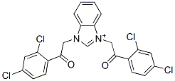 1H-Benzimidazolium,  1,3-bis[2-(2,4-dichlorophenyl)-2-oxoethyl]- Struktur