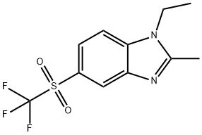 1-ETHYL-2-METHYL-5-[(TRIFLUOROMETHYL)SULFONYL]-1H-BENZIMIDAZOLE Struktur