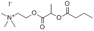 Ethanaminium, 2-(2-(1-oxobutoxy)-1-oxopropoxy)-N,N,N-trimethyl-, iodid e Struktur